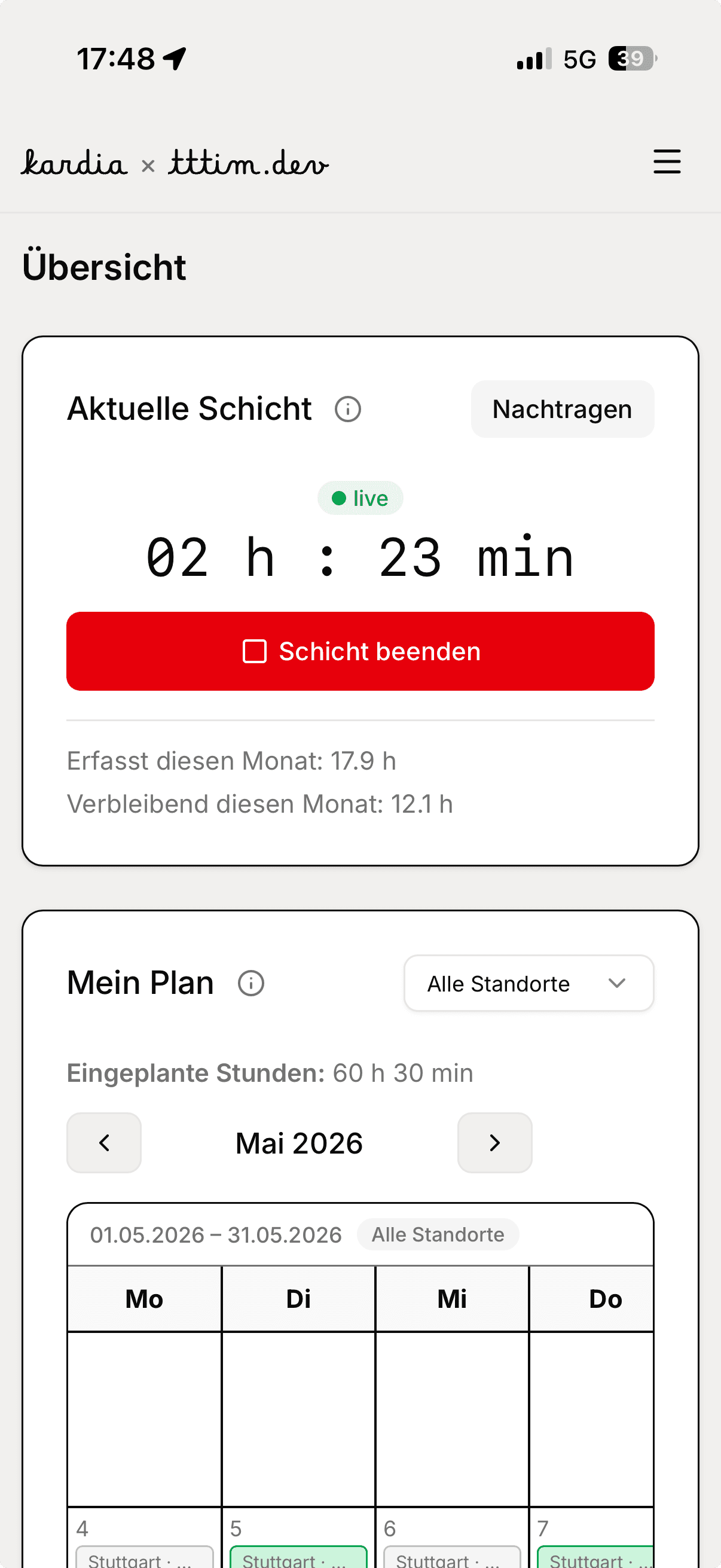 kardia App auf dem iPhone